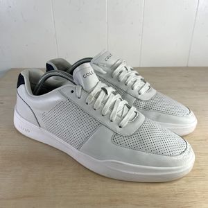 Cole Haan White Leather Sneakers Grand Crosscourt Shoes C33987 Men's Size 9.5